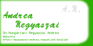 andrea megyaszai business card